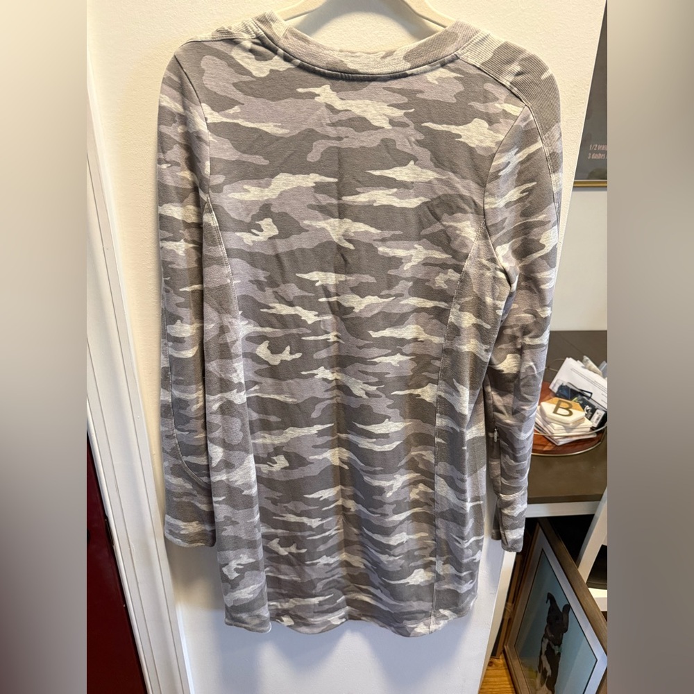Athleta Balance Camo Luxe Sweatshirt Dress Athleisure Travel Long Sleeve - M - Picture 6 of 9